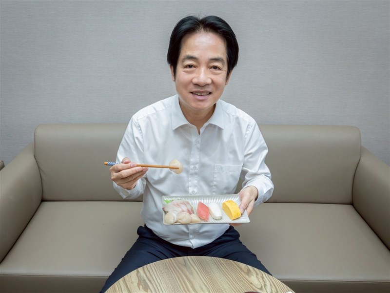 頼総統、きょうの昼食は「鹿児島産ブリと北海道産ホタテ」 Xに日本語で