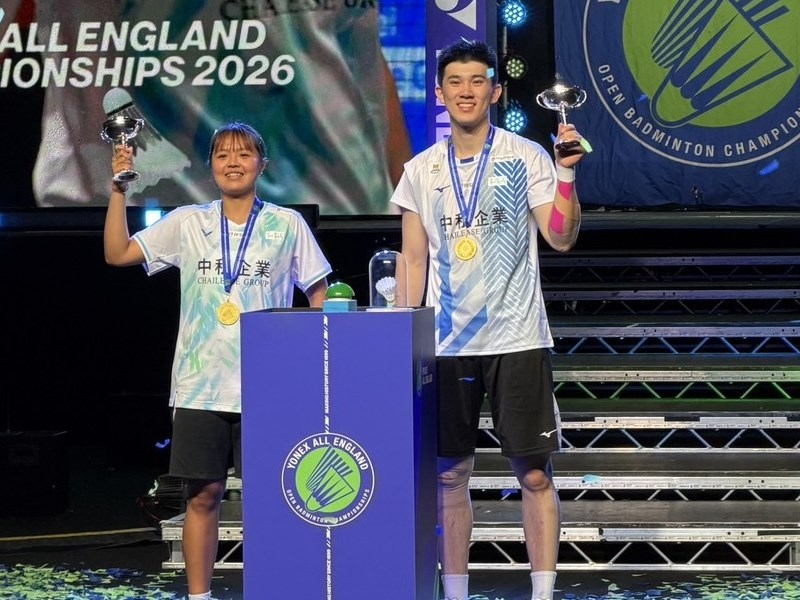 バドミントン全英オープン、台湾がW優勝　男子シングルスと混合ダブルス