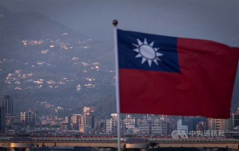 Bandera de la República de China (Taiwán). Foto de archivo de CNA.