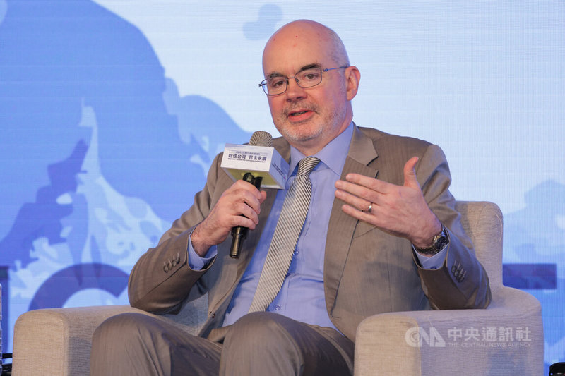 El director del Instituto Americano en Taiwán (AIT) , Raymond Greene (en la foto) participa en el «Foro Internacional 2026 del Palacio Presidencial sobre la Resiliencia de Defensa de Toda la Sociedad: Taiwán resiliente, democracia sostenible»  el 19 de septiembre. (Foto de CNA)
