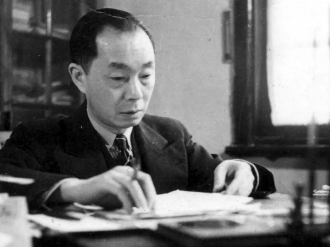 1944年3月26日，首任社長蕭同茲辦公情形。