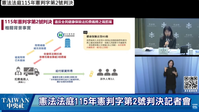 憲法法庭115年憲判字第2號判決記者會 #中央社直播live