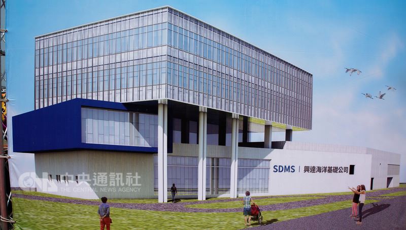 中鋼投資的興達海洋基礎公司廠房15日動土,預計明年底完工,民國109年起投產,年產量50、60座套筒式水下基礎,為離岸風力發電政策邁出一大步。圖為廠房辦公室示意圖。(翻攝照片)中央社記者程啟峰傳真 107年4月15日