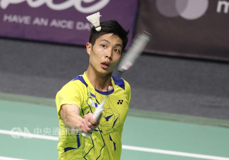 中華隊羽球好手周天成(圖)28日雅加達-巨港亞洲運動會男單決賽,以18比21、22比20、15比21不敵地主好手克里斯蒂(Jonatan Christie),摘下銀牌。中央社記者張新偉雅加達攝 107年8月28日