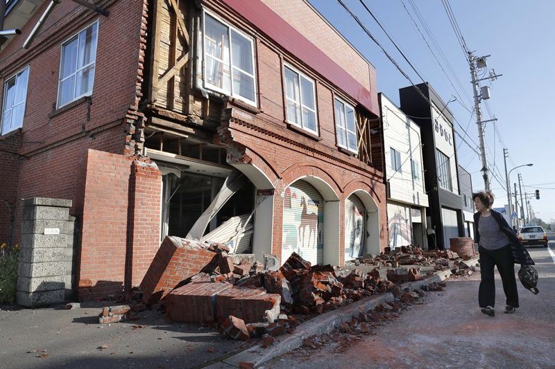 日本時間6日凌晨3時8分,北海道發生規模6.7地震,最大震度6強。(共同社提供)