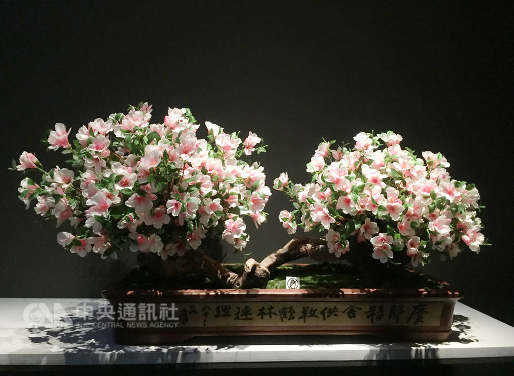 故宮南院「花事.閑情:品味花器與生活」特展3日起登場,將展出88組件花器與書畫作品,其中也包含國畫大師張大千晚年送給四夫人徐雯波的題字陶花盆。中央社記者江俊亮攝 107年11月2日