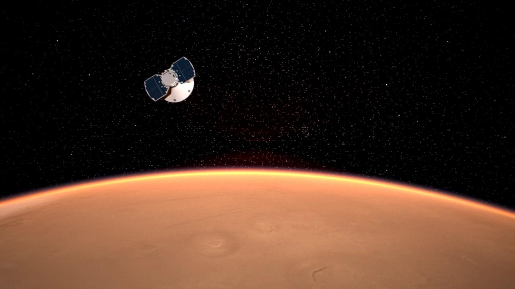 NASA第一具用來研究火星深層地質的機器人探測器「洞察號」將於26日登陸火星。(圖取自NASA網頁nasa.gov)