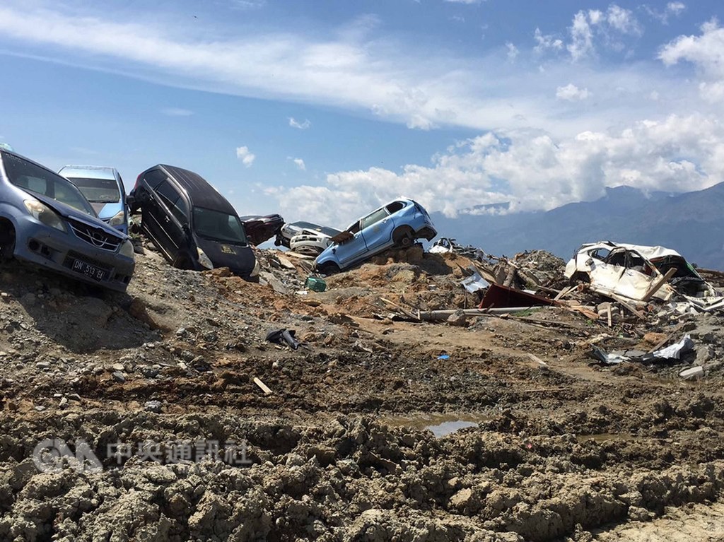 印尼中蘇拉威西省9月底遭海嘯及地震重創,重災區巴路市若干地區目前仍是滿目瘡痍。(三輪基金會提供)中央社記者周永捷雅加達傳真 107年11月27日