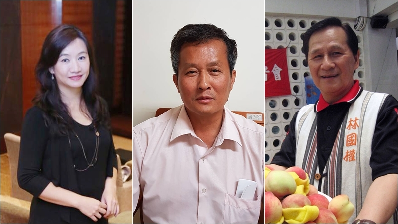 王淺秋(左)將任高雄市新聞局長,美濃客家人黃永卿(中)任客委會主委,前高雄市議員林國權(右)接原民會主委。(圖左取自王淺秋臉書;圖中黃永卿提供;圖右中央社檔案照片)