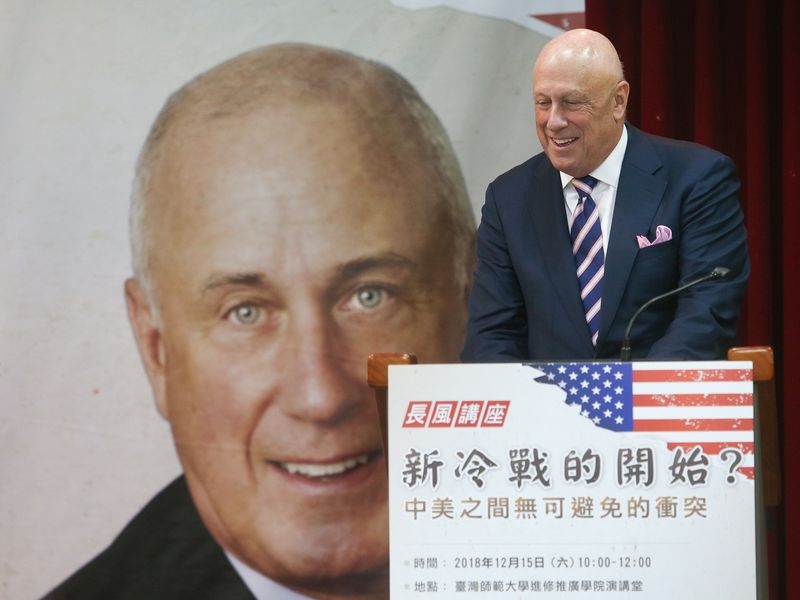 前美國在台協會台北辦事處長包道格(Dr. Douglas H. Paal)15日出席長風講座,以「新冷戰的開始?中美之間無可避免的衝突」為題發表專題演講。中央社記者謝佳璋攝 107年12月15日