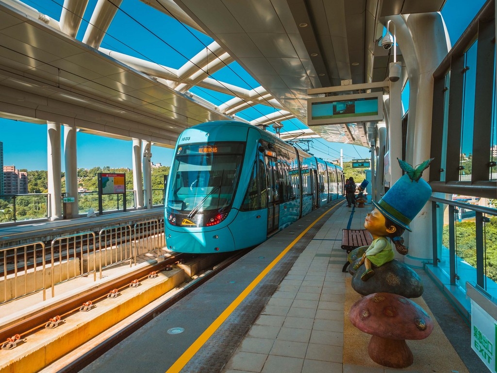 北台灣第一條輕軌「淡海輕軌」綠山線興建完成,23日將通車。(新北捷運工程局提供)中央社記者王鴻國傳真 107年12月20日