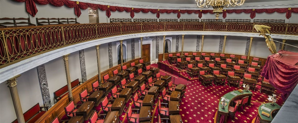 美國聯邦參議院23日休會,美國政府部分停擺情形料延續至耶誕節過後。圖為美國參議院。(圖取自美國參議院網頁www.senate.gov)