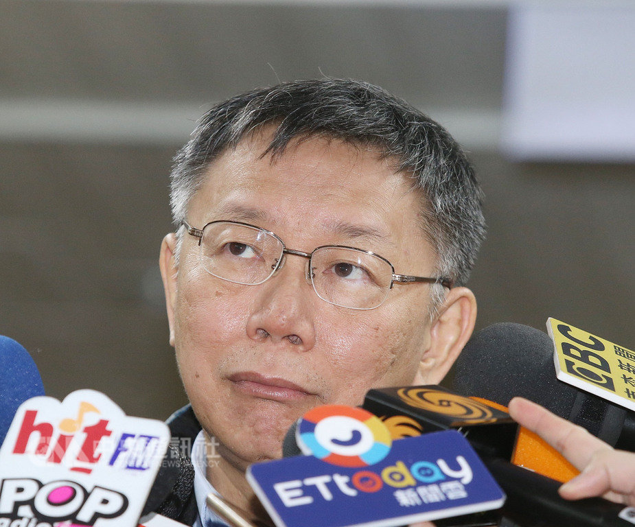 代表柯家軍參加立委補選的陳思宇失利,得票數未破萬,台北市長柯文哲(圖)28日受訪時說,「我看選前民調差不多就是這樣」。中央社記者郭日曉攝 108年1月28日