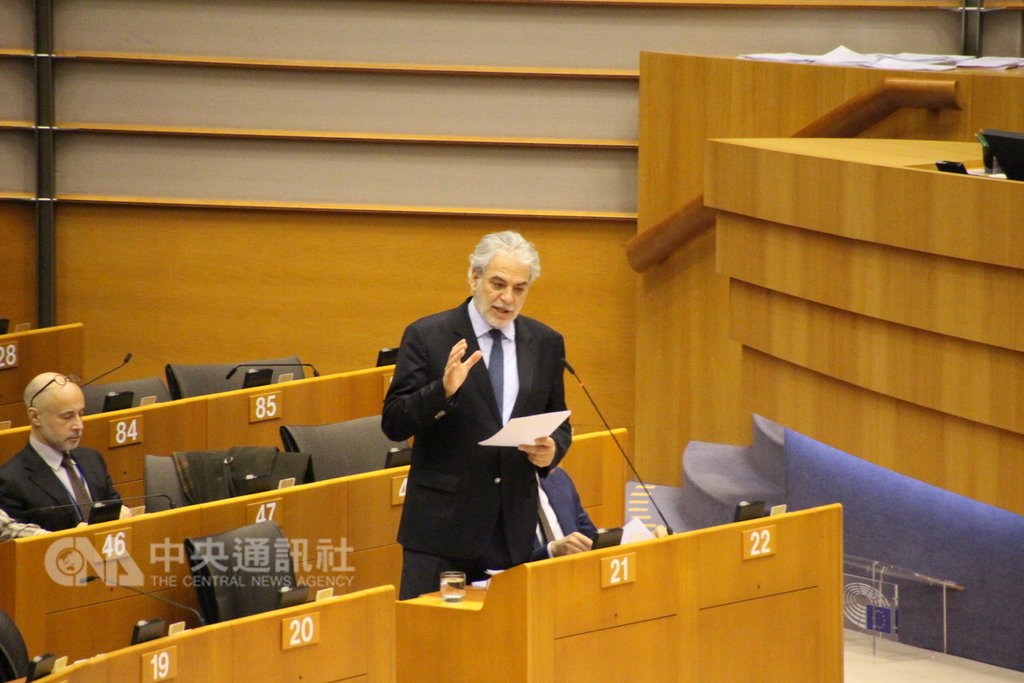 歐盟人道援助及危機管理執委斯蒂里亞尼迪斯1月30日在歐洲議會強調盼兩岸和平對話,歐盟將持續與台灣緊密合作。中央社記者唐佩君布魯塞爾攝 1月31日