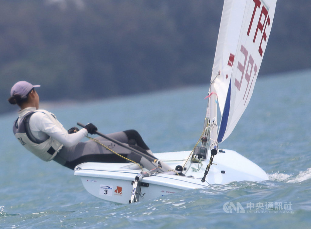 2019年新加坡雷射型帆船亞洲錦標賽,台灣選手馮程羚參與雷射輻射型女子組賽事獲第12名。中央社記者黃自強新加坡攝 108年3月9日