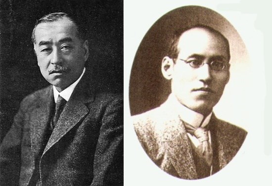 長野宇平治(左)和森山松之助。