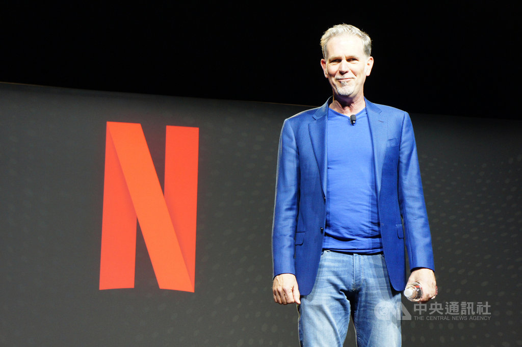 網路電視串流服務Netflix於18日在美國洛杉磯總部舉辦Labs Day活動,執行長哈斯汀(Reed Hastings)接受全球媒體團訪。中央社記者吳家豪洛杉磯攝 108年3月19日