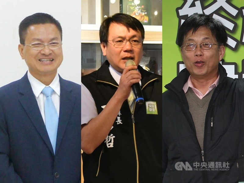 行政院長蘇貞昌19日核定台水由前彰化縣長魏明谷(左)接掌,台灣菸酒董事長由前雲林縣副縣長丁彥哲(中)出任,圓山飯店董事長則由前立委林育生(右)接任。(中央社檔案照片)