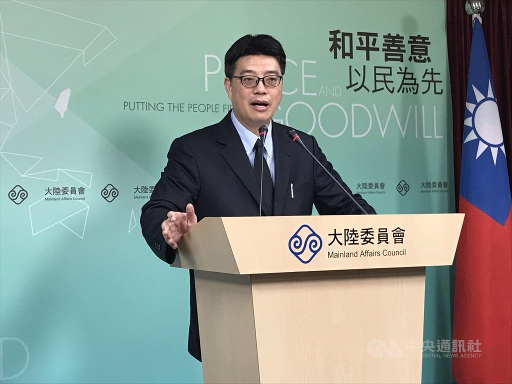 圖為陸委會發言人邱垂正。(中央社檔案照片)