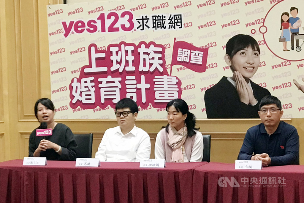 人力銀行1日公布「上班族婚育計畫調查」顯示,不想生小孩原因有70%怕錢不夠養小孩,另有81%上班族不會因政府所提供的獎勵育兒津貼而生小孩。中央社實習記者李依儒攝 108年4月1日