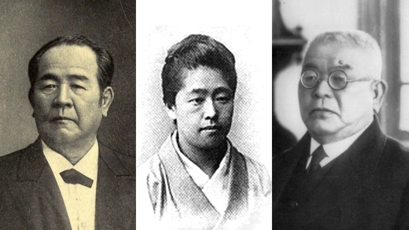 日本政府正在考慮將新版紙鈔肖像更改為(左起)澀澤榮一、津田梅子及北里柴三郎等人。(圖取自維基共享資源,版權屬公有領域)