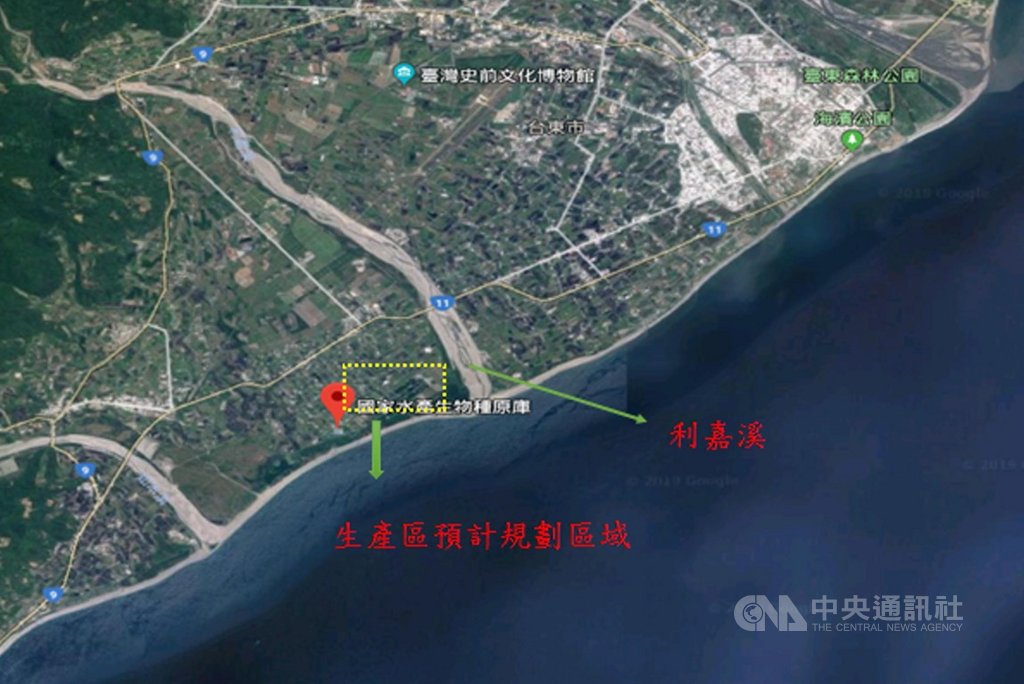 民進黨籍立委劉櫂豪爭取成立台東水產養殖專區,農委會同意規畫,第1期3年完成,位置在利嘉溪出海口至水試所種原庫間,抽取海水養殖,總面積120公頃。中央社記者盧太城台東攝 108年4月18日