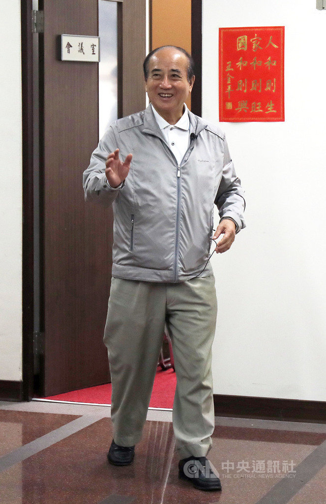 高雄市長韓國瑜23日發表2020總統大選個人的看法和心聲,前立法院長王金平(圖)上午受訪表示,不論韓國瑜宣布的結果為何,都予以尊重。中央社記者裴禛攝 108年4月23日