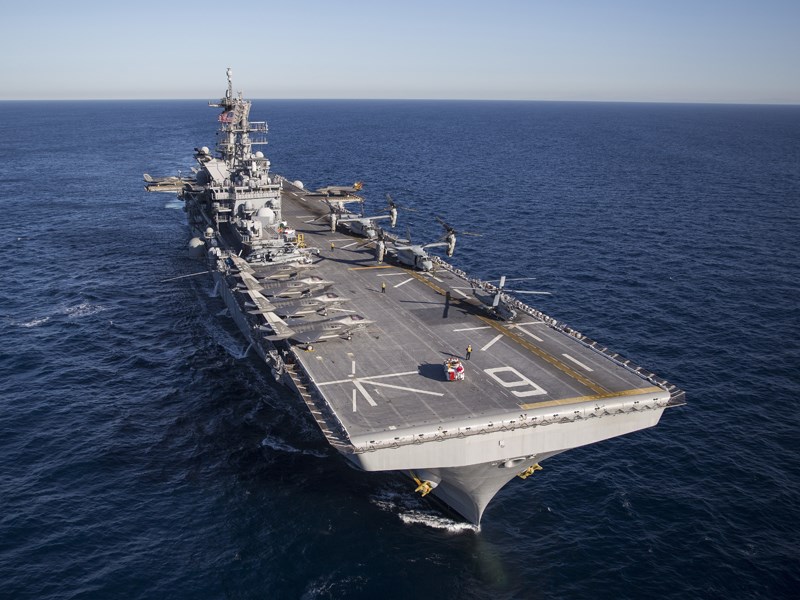 日媒報導,美國最新型的美利堅級兩棲攻擊艦將部署日本長崎縣海軍基地。(圖取自美國海軍網頁navy.mil)