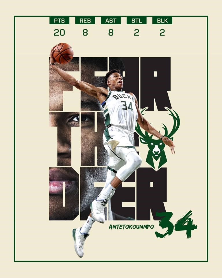 NBA公鹿8日以116比91擊退塞爾蒂克。(圖取自facebook.com/milwaukeebucks)