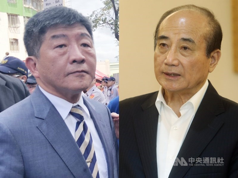 前立法院長王金平(右)批評「世衛行動團」去WHA有什麼用,衛生福利部長陳時中(左)對此回應,努力卻被說成一事無成,有些政治人物言論很奇怪。(中央社檔案照片)