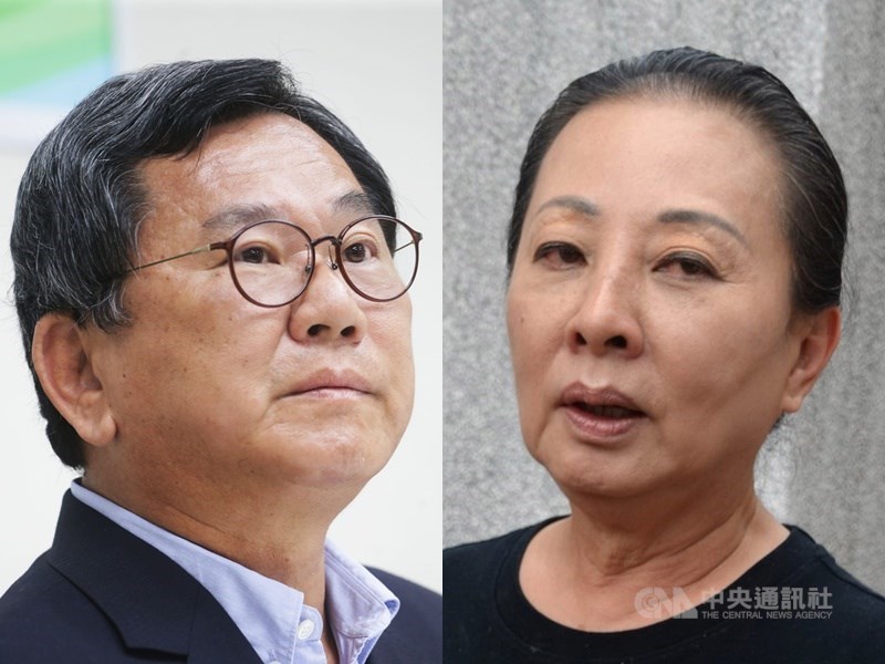民進黨立委陳明文(左)遭前嘉義縣長張花冠(右)提告涉嫌性騷擾,張花冠4月撤回告訴,陳明文獲不起訴處分確定。(中央社檔案照片)