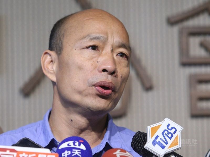 香港人民走上街頭表達「反送中」立場受國際關注。高雄市長韓國瑜10日發布6點聲明,表達捍衛中華民國、捍衛台灣民主制度及捍衛台灣生活方式等決心。(中央社檔案照片)