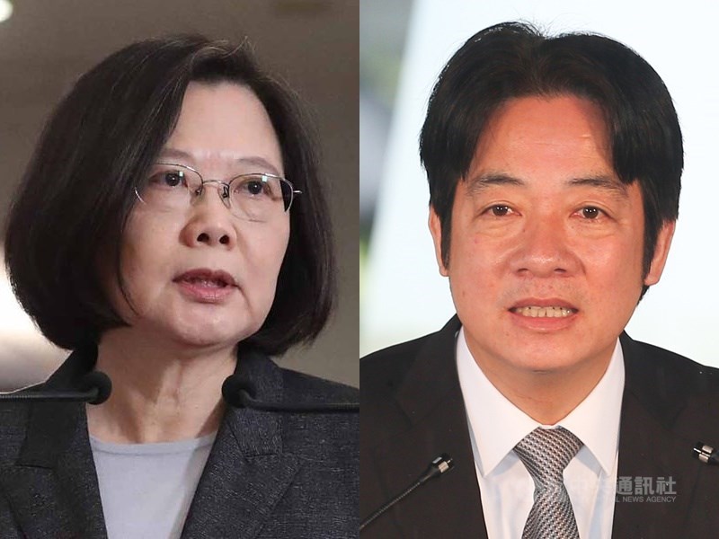 民進黨總統初選民調執行完畢,總統蔡英文(左)、前行政院長賴清德(右)的「蔡賴之爭」結果將揭曉。(中央社檔案照片)