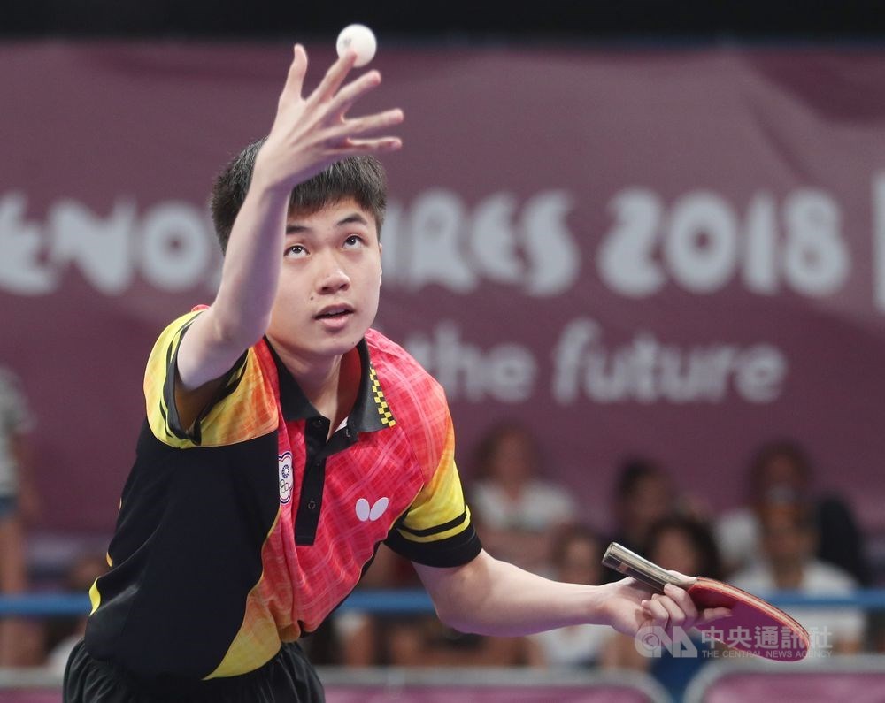 台灣桌球選手林昀儒16日在2019世界桌球巡迴賽的日本公開賽中拿下銀牌。(中央社檔案照片)