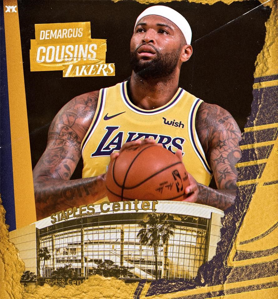 美國職籃NBA洛杉磯湖人隊與「表弟」柯森斯敲定一年230萬美元合約。(圖取自facebook.com/DemarcusCousins)