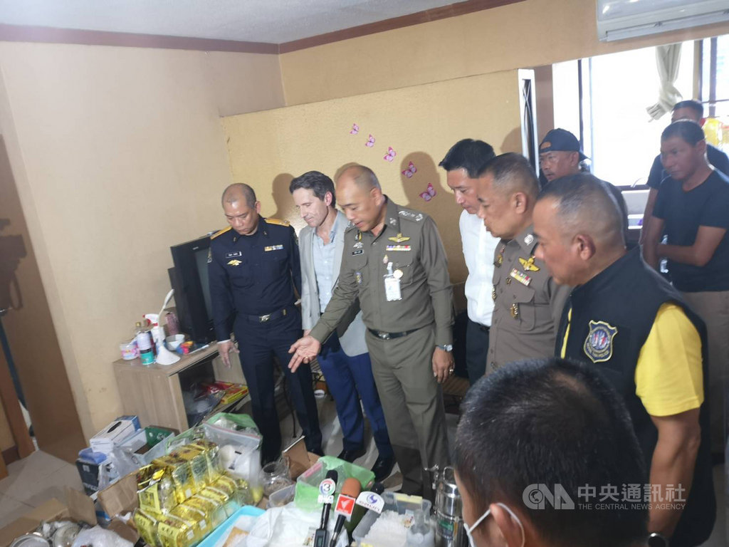 刑事警察局和泰國警方以及美國緝毒署共組跨國專案小組,15日在曼谷查獲準備要運往台灣的毒品,並逮捕3名分別為中國籍、中緬雙籍及泰籍的嫌犯。(泰國警方提供)中央社記者呂欣憓曼谷傳真 108年7月16日