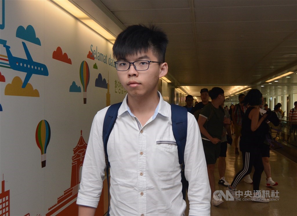 香港反送中示威者入選時代雜誌最具影響力的25位網路名人榜,香港眾志秘書長黃之鋒(圖)17日表示,這證明港人抗爭和示威打動國際社會。(中央社檔案照片)