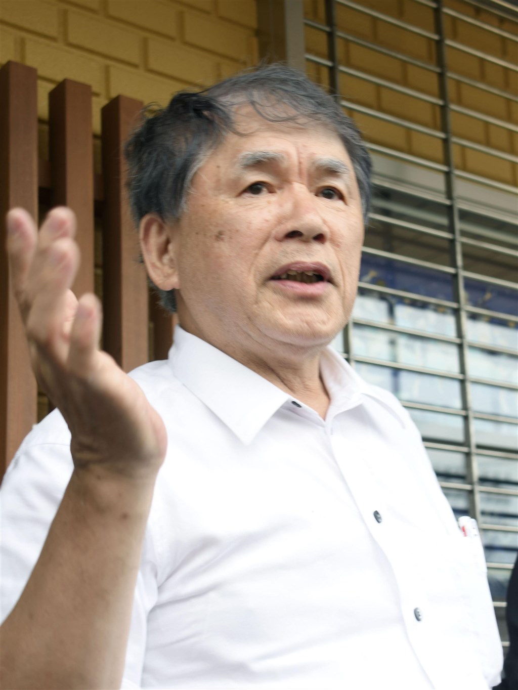 日本動畫製作公司「京都動畫」縱火犯嫌青葉真司曾向警方表示,因小說遭盜用感到不滿,不過,「京都動畫」社長八田英明(圖)20日澄清,並未收過青葉投稿的小說。(檔案照片/共同社提供)