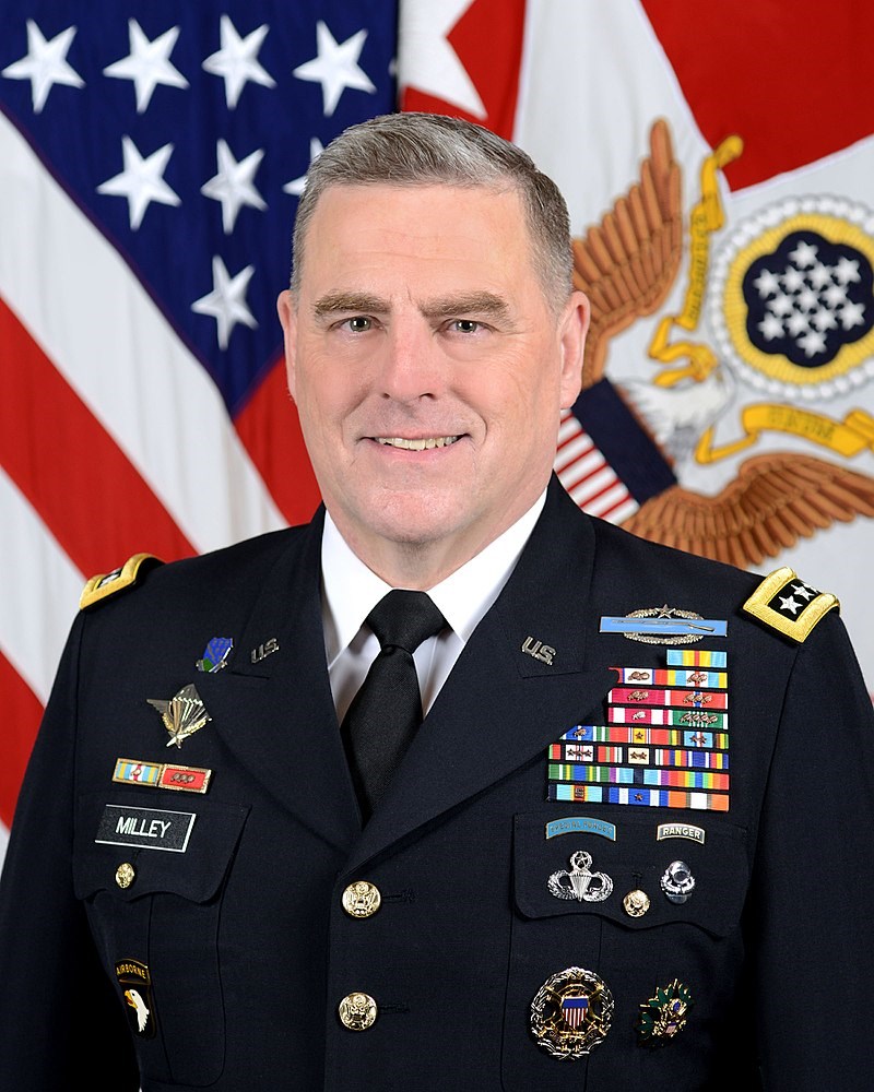 美國聯邦參議院25日壓倒性投票通過,陸軍4星上將麥利出任美軍參謀首長聯席會議主席。(圖取自維基共享資源,版權屬公有領域)