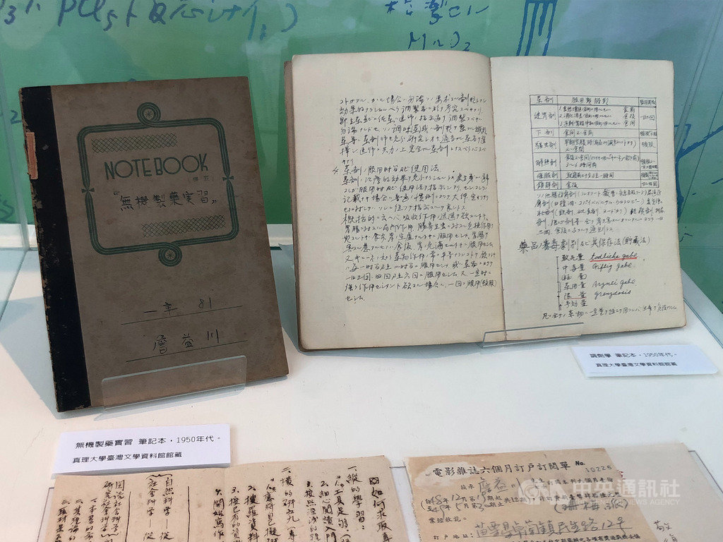 「看見客家蒐藏–藥學詩人詹冰捐贈物件展」16日起在苗栗台灣客家文化館登場,展出詹冰詩作手稿、剪報資料、筆記本、畫作等珍貴文物。(民眾提供)中央社記者魯鋼駿傳真 108年8月16日