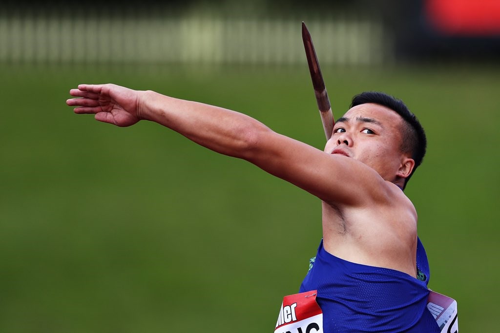 亞洲男子標槍紀錄保持人鄭兆村在國際田徑鑽石聯賽英國伯明罕站繳出87公尺75的成績,奪隊史首面金牌。(圖取自twitter.com/iaaforg)