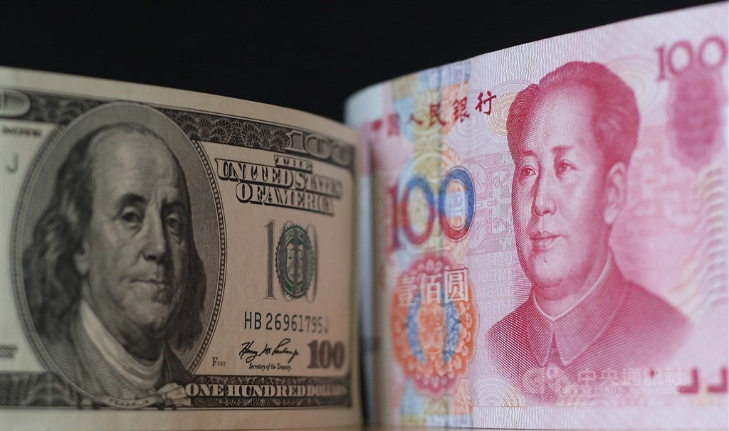 受美中貿易戰影響,財政部統計,今年上半年美國自中國進口比重比上年同期滑落2.56個百分點。(示意圖/中央社檔案照片)
