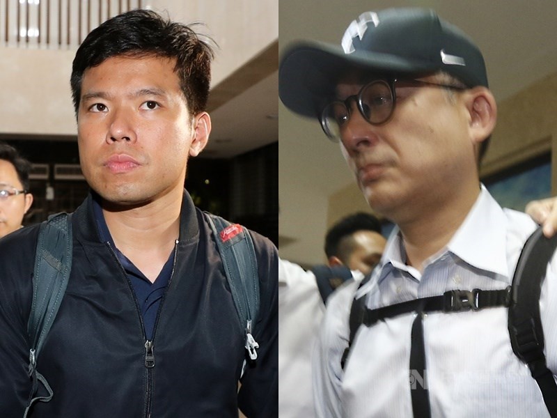 台北地檢署偵辦私菸案23日偵查終結,依貪污治罪條例、稅捐稽徵法等罪,起訴國安局少校吳宗憲(左)、華航空品處副總邱彰信(右)等13人。(中央社檔案照片)