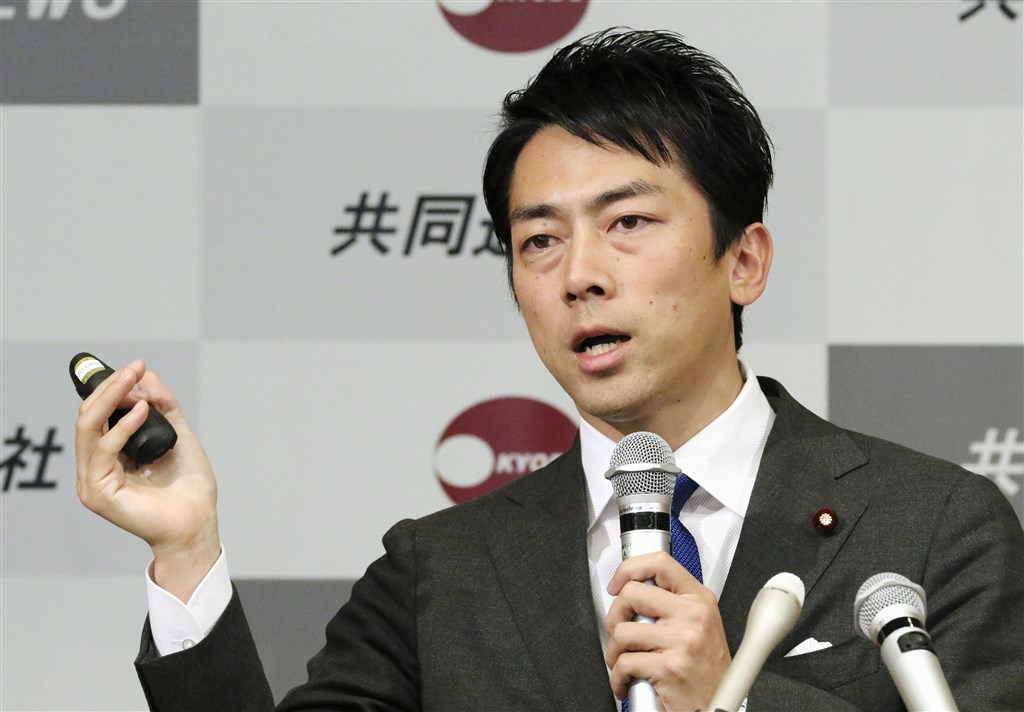 日媒報導,首相安倍晉三決定起用被視為未來首相可能人選的眾議員小泉進次郎(圖),有意圖宣示內閣改革的態度。(檔案照片/共同社提供)