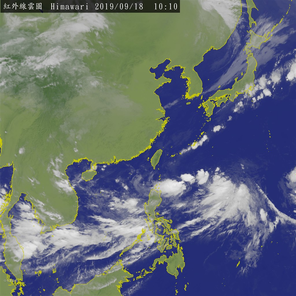 氣象專家吳德榮表示,「季風低壓」環流預計19日沿著台灣東側海面北上。(圖取自中央氣象局網頁cwb.gov.tw)