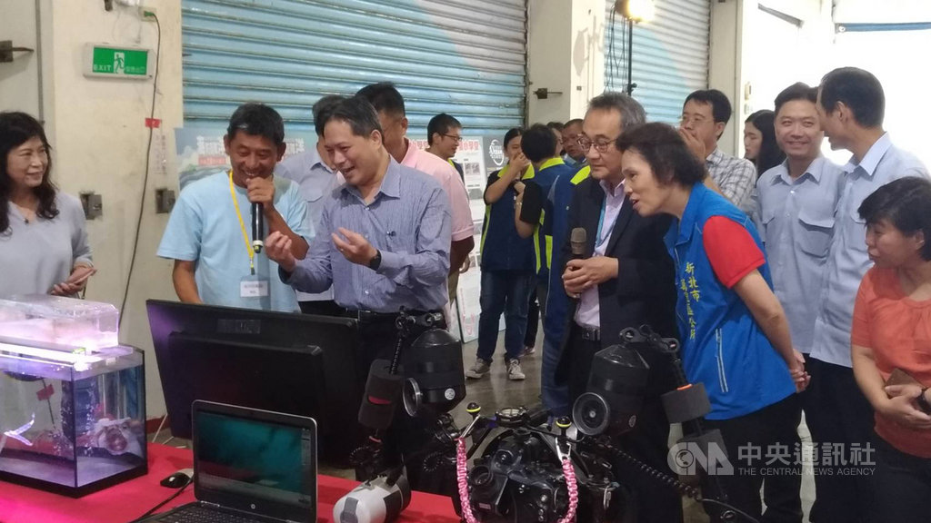新北市海洋防衛隊105年8月成立,協助維護海洋生態,今年升級為積極保育海洋環境與復育資源的海洋防衛隊2.0,19日舉行升級儀式,並展示執行成果。中央社記者葉臻攝 108年9月19日