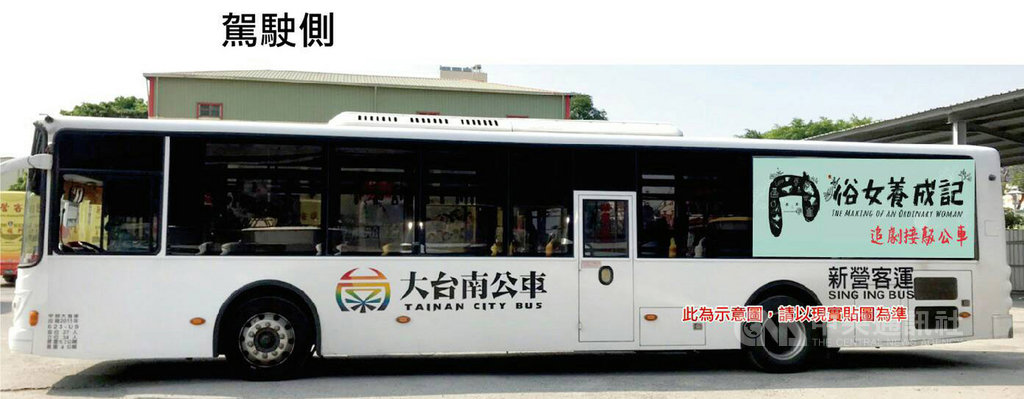 台劇「俗女養成記」在台南市後壁區菁寮里的拍攝場景成為熱門景點,台南市府特別規劃「俗女養成記接駁專車」往返嘉義高鐵站至菁寮,21日開駛。(台南市政府提供)中央社記者張榮祥台南傳真 108年9月19日