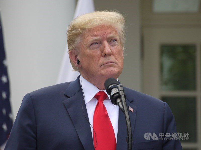 美國總統川普20日表示,他對於明年美國大選前是否與中國達成貿易協議並無壓力。(中央社檔案照片)