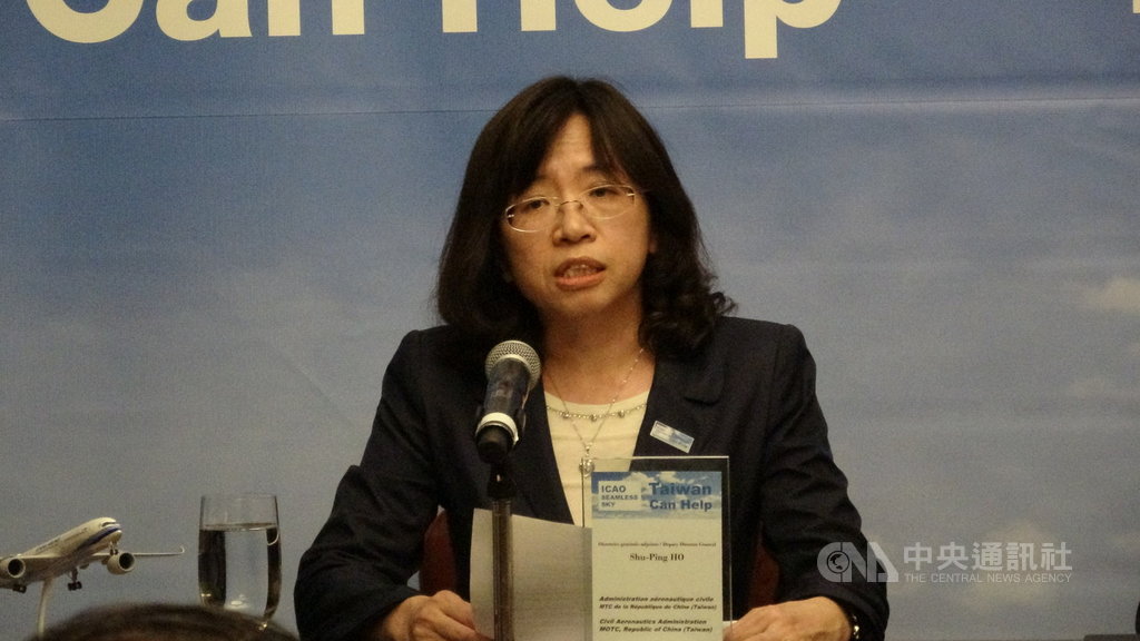 交通部民用航空局副局長何淑萍表示,台北飛航情報區是全球飛航情報區其中一塊,不可分割,缺乏台灣航空運輸相關資訊,對ICAO而言是有缺漏的。中央社記者江今葉蒙特婁攝 108年9月24日