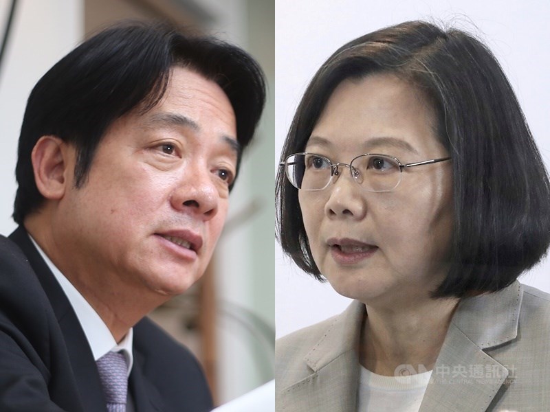 2020總統大選升溫,民進黨內期盼「蔡賴配」,前行政院長賴清德(左)25日證實,23日與黨主席卓榮泰見面,但當天未與總統蔡英文(右)通電話。(中央社檔案照片)
